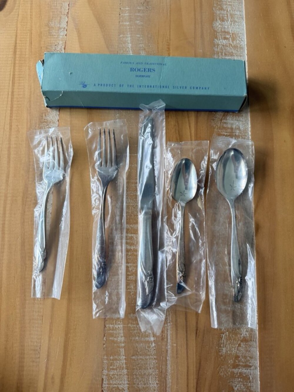 5 Place Settings Rogers & Bro. Silverplate Flatware Silverware Radiant Lady NOS